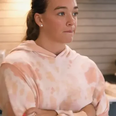 Baylen Out Loud Baylen Pink & White Tie Dye Hoodie