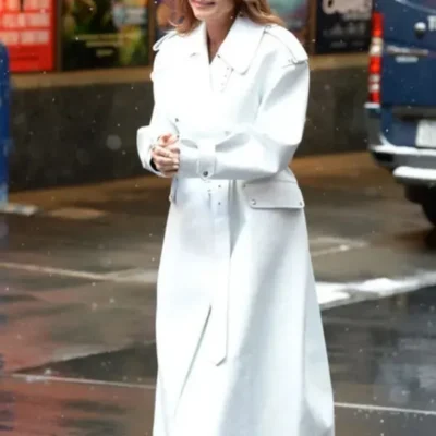 Brooke Shields White Trench Coat