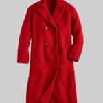 Elsbeth Carrie Preston Red Wool Blend Coat