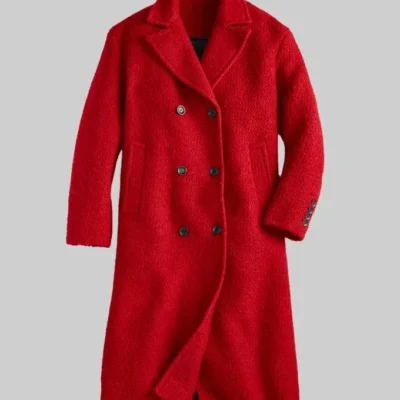 Elsbeth Carrie Preston Red Wool Blend Coat