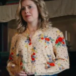 Ghosts S04 Rose McIver Floral Dot Print Shirt