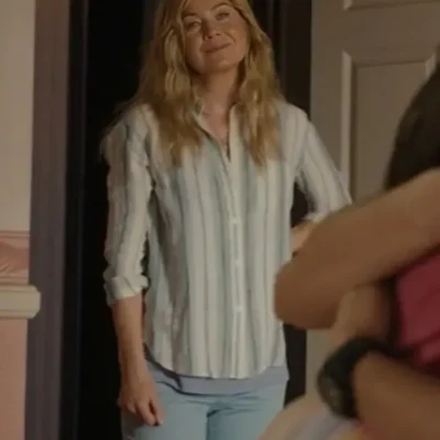 Good American Family Ellen Pompeo Striped Shirt