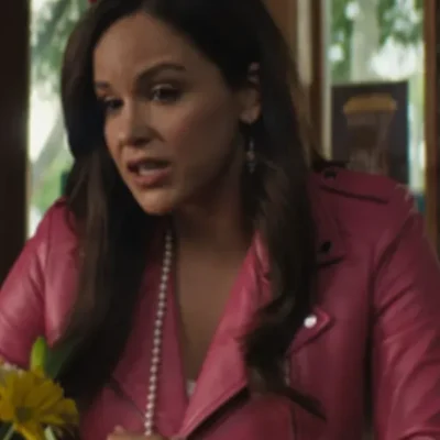 Grosse Pointe Garden Society Melissa Fumero Pink Leather Jacket