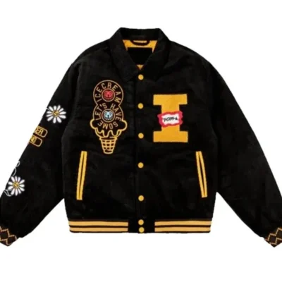 Ice Cream Team Black Varsity Jacket