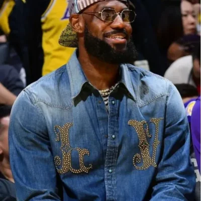 LeBron James Lakers Game Denim Shirt