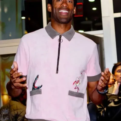 Matt James NYC White Polo Shirt