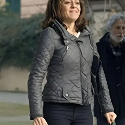 My Family S01 Vanessa Scalera Grey Quilted Jacket