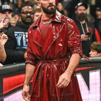 Seth Rollins Monday Night RAW Leather Trench Coat