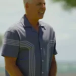 Temptation Island S06 Mark L. Walberg Blue Printed Shirt