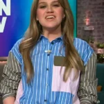 The Kelly Clarkson Show Kelly Clarkson Mixed Stripe Shirt