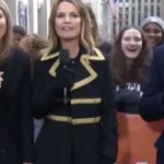 The Today Show 2025 Savannah Guthrie Gold Trim Black Coat