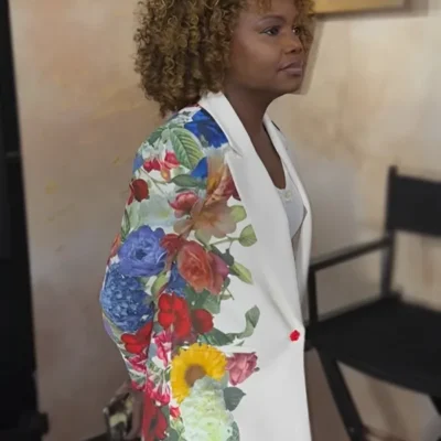The View 2025 Karine Pierre White Floral Blazer