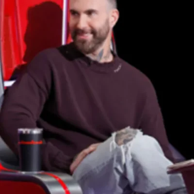 The Voice S27 Adam Levine Burgundy Crewneck Sweater