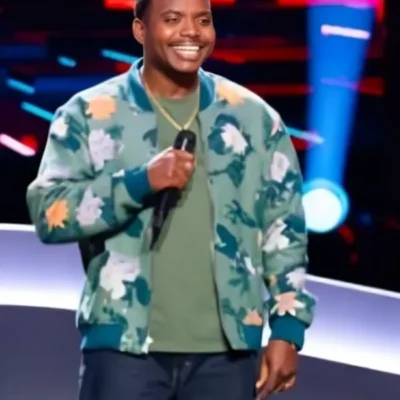 The Voice S27 Jay Ammo Floral Print Bomber Jacket