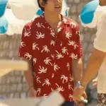 The White Lotus Ethan Spiller Red Palm Tree Shirt