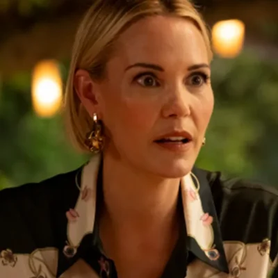 The White Lotus S03 Leslie Bibb Printed Silk-Twill Shirt