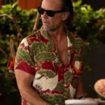 The White Lotus S03 Walton Goggins Crane-Printed Aloha Shirt