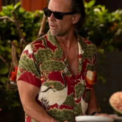The White Lotus S03 Walton Goggins Crane-Printed Aloha Shirt
