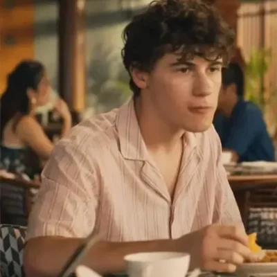 The White Lotus S03 Sam Nivola Pink Striped Shirt