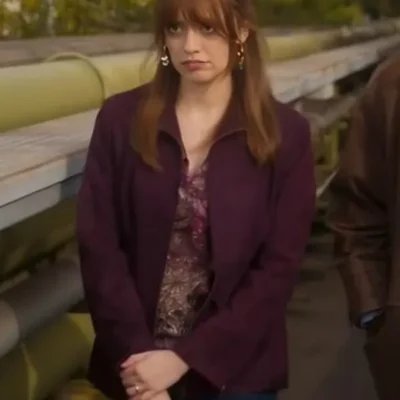 Toxic Town Aimee Lou Wood Purple Jacket