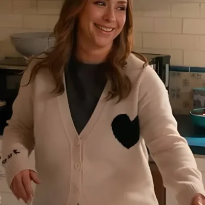 9-1-1 Maddie Kendall White Heart Cardigan