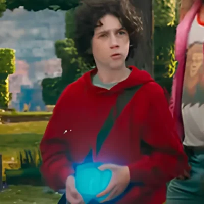 A Minecraft Movie Sebastian Eugene Hansen Red Hoodie