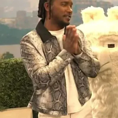 Access Hollywood Scott Evans Snake Skin Print Jacket