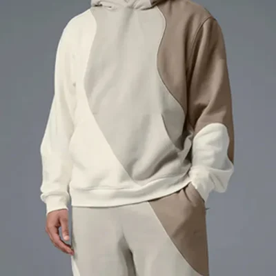 All American S07 Osy Ikhile Colorblock Waves Pattern Hoodie