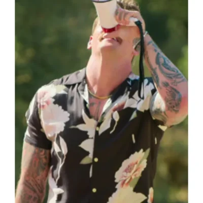 Battle Camp S01 Taylor Lewan Floral Black Shirt