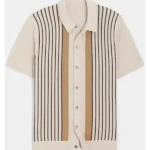 Battle Camp S01 Taylor Lewan Striped Knit Polo Top