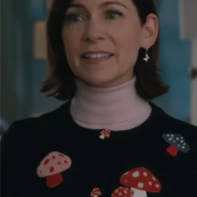 Elsbeth S02 Carrie Preston Mushroom Cardigan