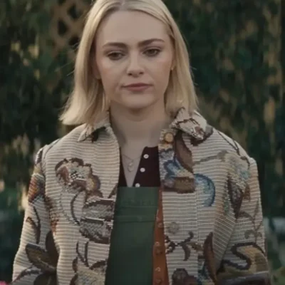 Grosse Pointe Garden Society AnnaSophia Robb Beige Floral Jacket