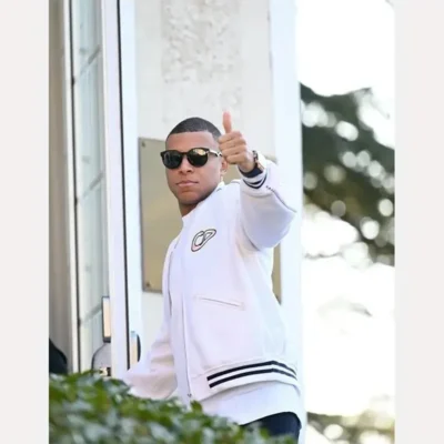 Kylian Mbappe Christian White Varsity Jacket