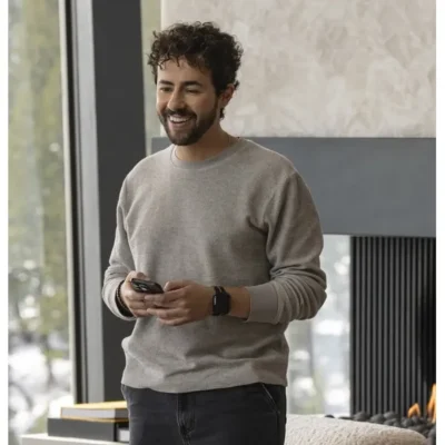 Mountainhead 2025 Ramy Youssef Grey Sweatshirt