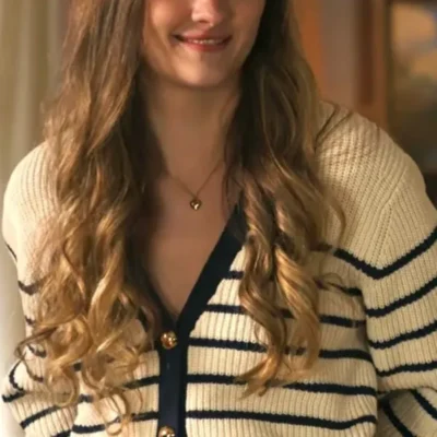 Ransom Canyon 2025 Lizzy Greene Stripe Ribbed Cardigan