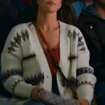 Ransom Canyon 2025 Minka Kelly White Fair Isle Knit Cardigan