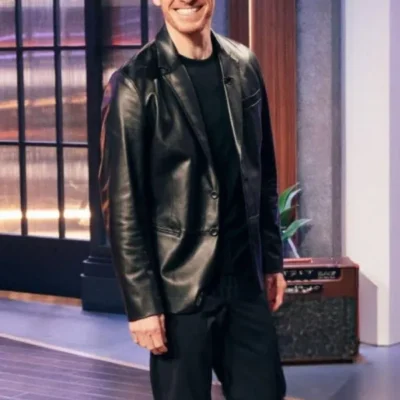 The Kelly Clarkson Show Michael Fassbender Leather Blazer