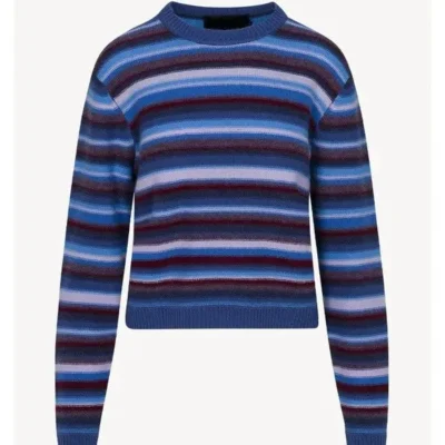 The Life List 2025 Sofia Carson Blue Striped Sweater