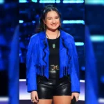 The Voice Hailey Wright Blue Fringed Jacket