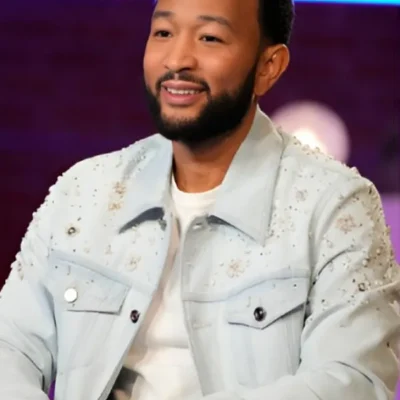 The Voice S27 John Legend Blue Embellished Denim Jacket