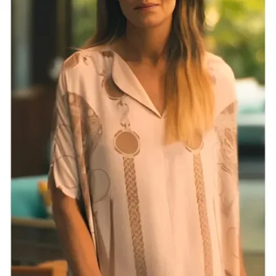 The White Lotus S3 Michelle Monaghan Printed Long Dress