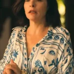 The White Lotus S03 Parker Posey Printed Mini Shirt Dress