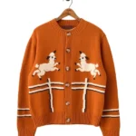 This Morning 2025 Will Best Lamb Motif Orange Cardigan