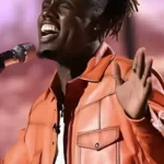 American Idol S23 Jamal Roberts Orange Leather Shirt