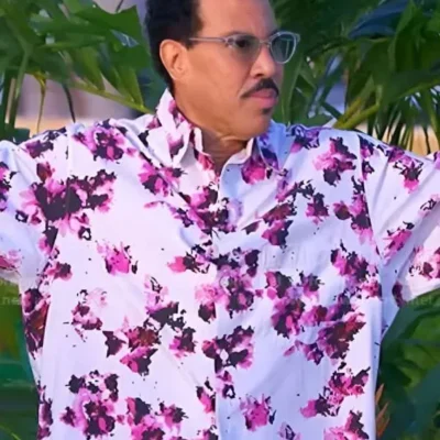 American Idol S23 Lionel Richie Purple Floral Shirt