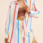 Good Morning America Emily Henry Striped Shirt