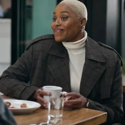 Harlem S03 Jerrie Johnson Check Trench Coat