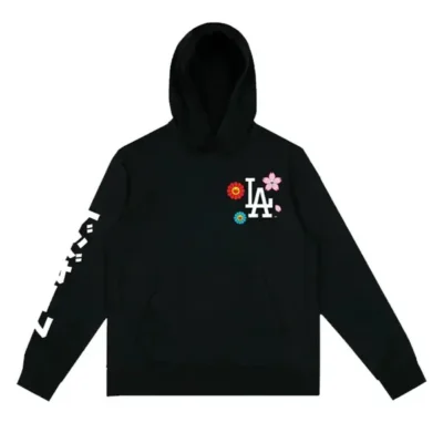 LA Dodgers Floral Black Hoodie