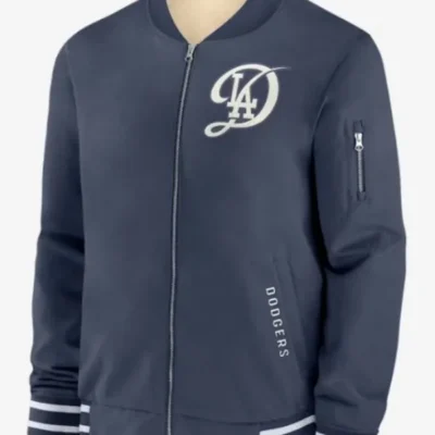 Los Angeles Dodgers Navy City Connect Bomber Jacket
