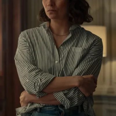 Nine Perfect Strangers Annie Murphy Striped Shirt